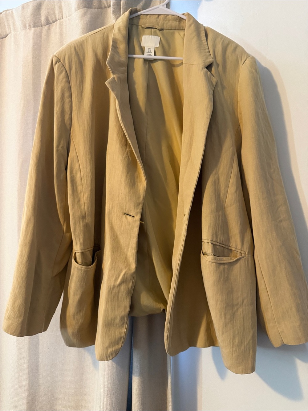 H&M Women's Beige Tailored Blazer Jacket